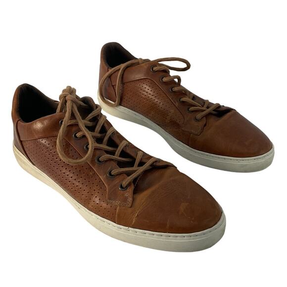 Bull Boxer Tan Leather Sneakers Men's Size 10 Preowned - Picture 1 of 7